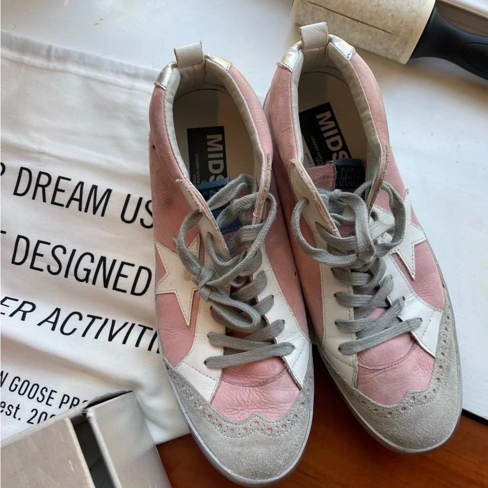 Pink and silver golden goose sneakers - Picture 6 of 10